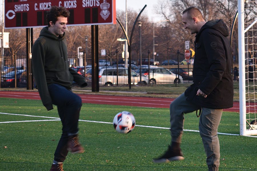 Connor Smith, Josh Potter help each other find balance on the soccer field
