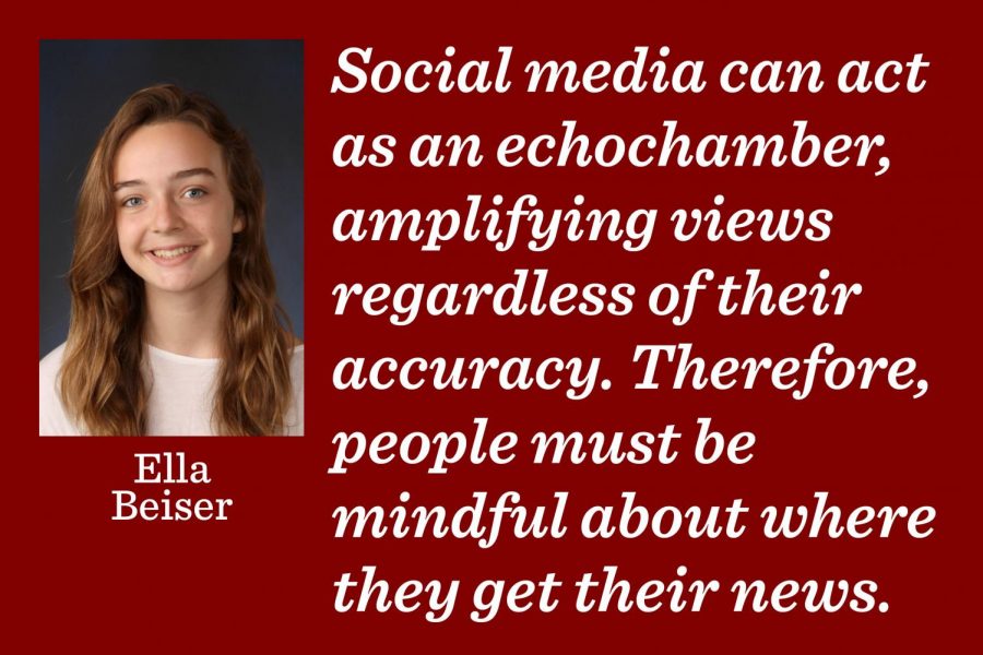 Social media acts as an echo chamber for your opinions