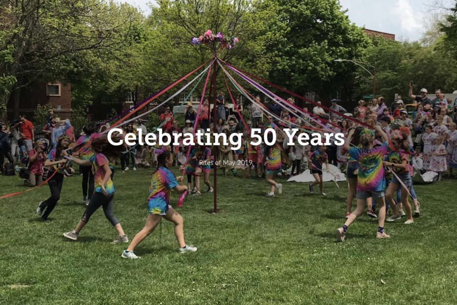 Students play at one of the many activities offered at the 50th annual Rites of May celebration. A community gathering that takes place every year, students, teachers and parents all help to organize and set it up.