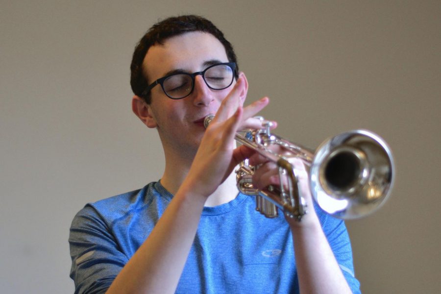 BUGLE BOY. Ever since he was little, singing and playing music has been a huge part of Nathan’s life. He learned piano when he was 5, trumpet at 9, and guitar 10 — all while playing with his family and even at his synagogue.