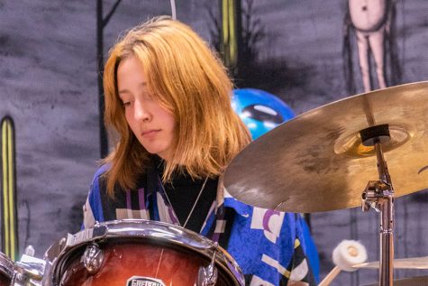 STICK TO THE BEAT. Gigi Reece plays the drums in the noise-rock band Horsegirl. She started playing drums at the performance program, School of Rock, and now puts on gigs at least monthly. 