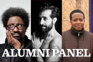 Kamau Bell, left, Karim Sulayman, center and Amanda Williams, right, will serve on a panel together.