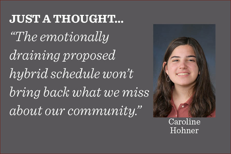 The transition to hybrid learning will disrupt the daily routines of students, which some rely on for emotional stability, writes arts co-editor Caroline Hohner.