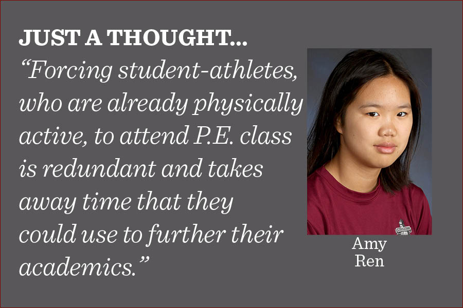 Student-athletes should be able to opt out of P.E. classes, writes reporter Amy Ren.