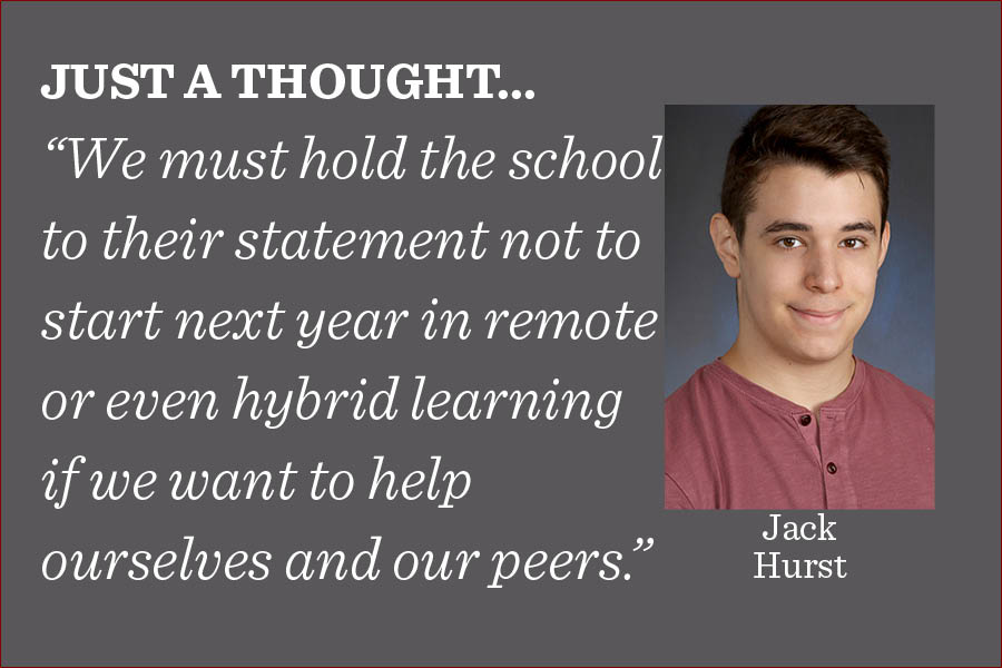 Lab has made a commitment to resuming in person learning at the start of the next school year and they must not deviate from that plan, writes reporter Jack Hurst.
