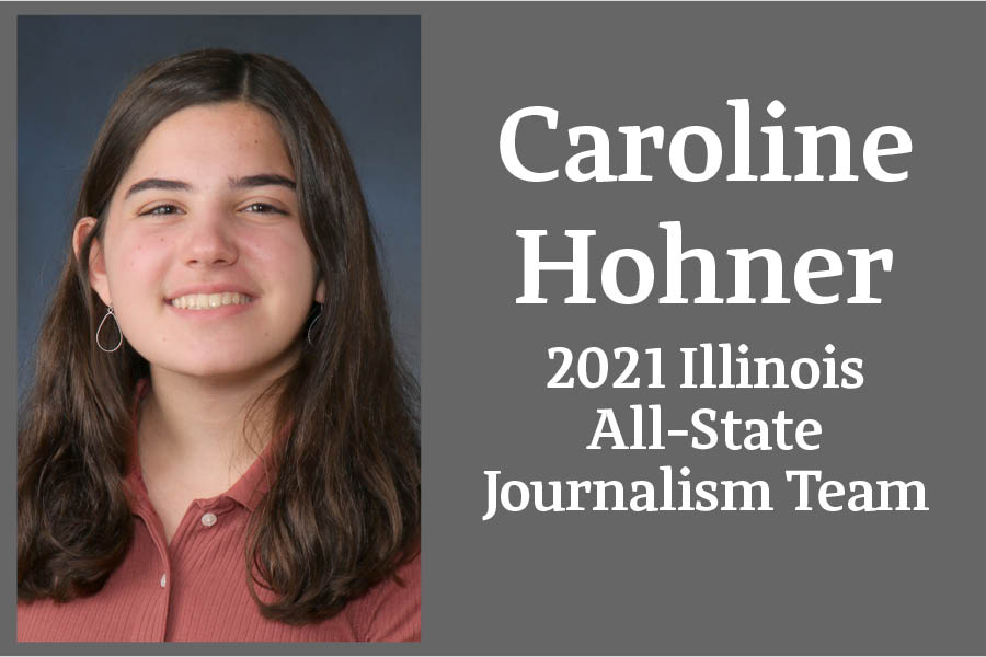 Caroline Hohner has been named to the Illinois Journalism Education Association’s All-State Journalism Team.