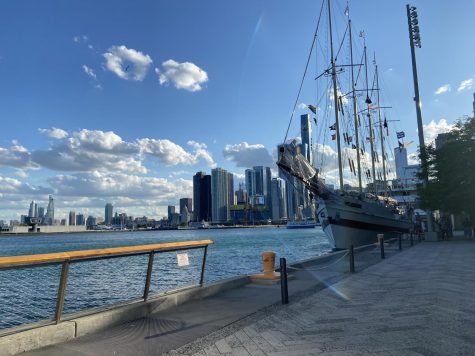 Many students have ventured outdoors to pursue hobbies during the pandemic. Chicagos Navy Pier offers a scenic outdoor space for friends and family to gather. 