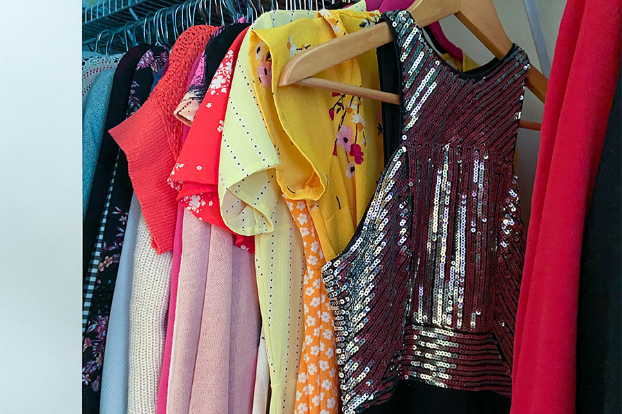 Sophomore Téa Tamburos closet consists of an assortment of dresses that are a few of her options for prom. This year’s prom will take place on Kenwood Mall on June 5 from 8-10:30 p.m.