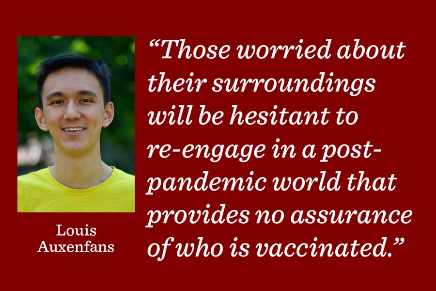 Vaccine passports should be required for international travel and encouraged for sporting events, writes reporter Louis Auxenfans.