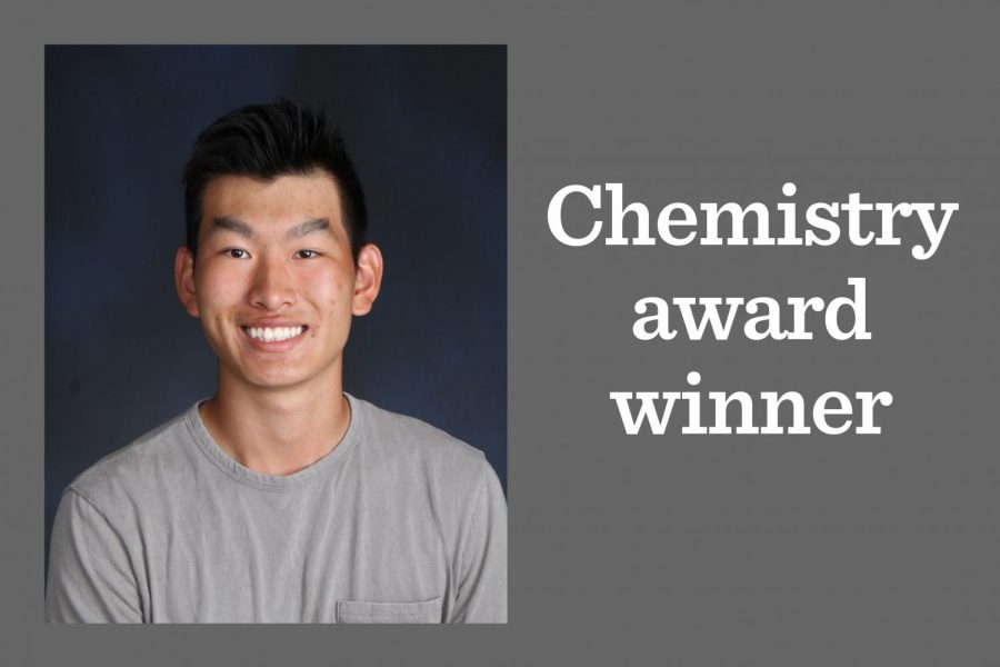 Junior Steven Sun was the first place winner for the Chicago-area chapter of the American Chemical Society.