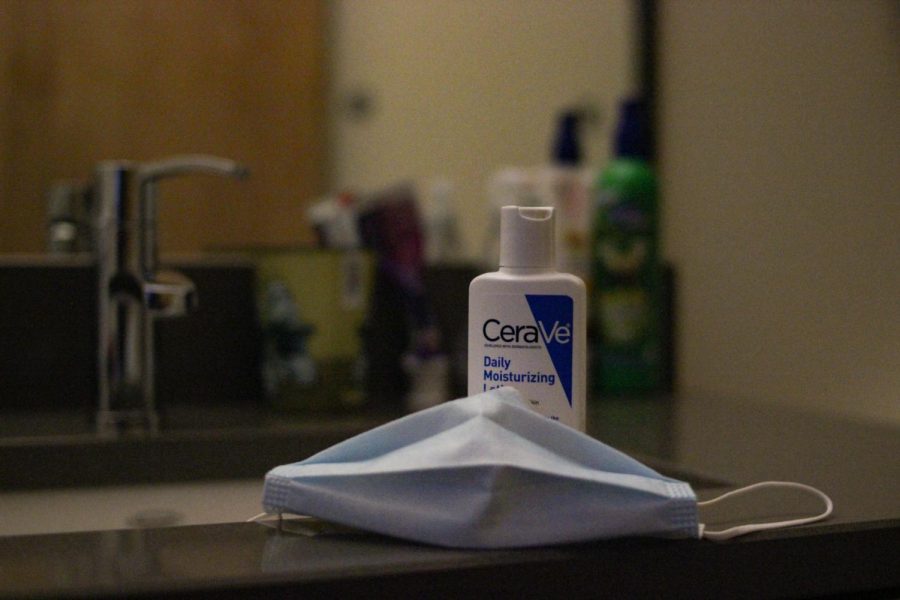 Skin irritation can be soothed by gentle moisturizers such as CeraVe, according to junior Charlie Benton.