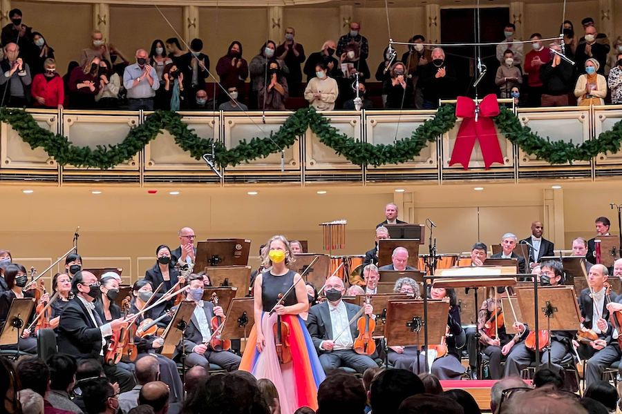 This concert at the Chicago Symphony Center took place on Dec. 9. Hilary Hahn plays Dvoraks violin concerto in A minor.