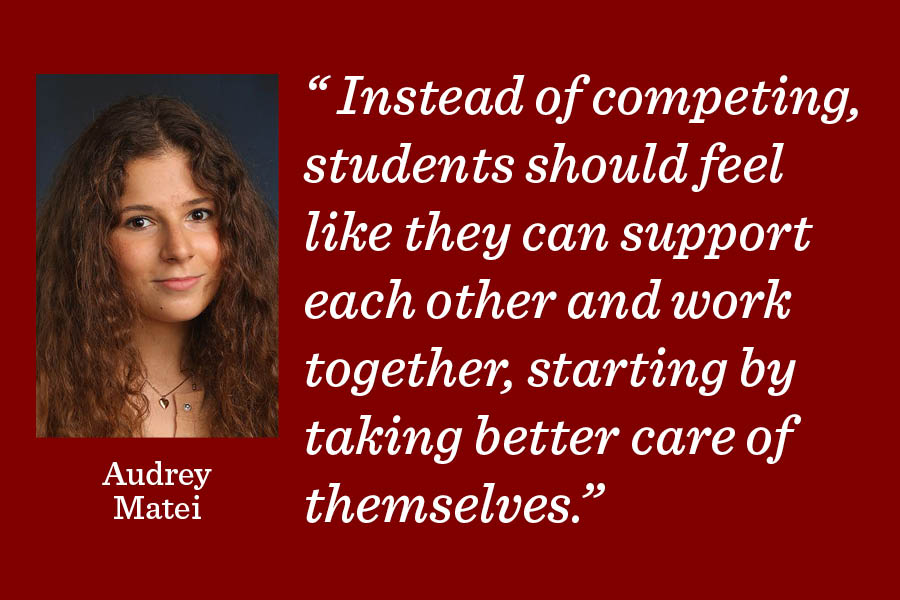 By comparing how bad their stress is, students only worsen their problems and block solutions, writes content manager Audrey Matei.