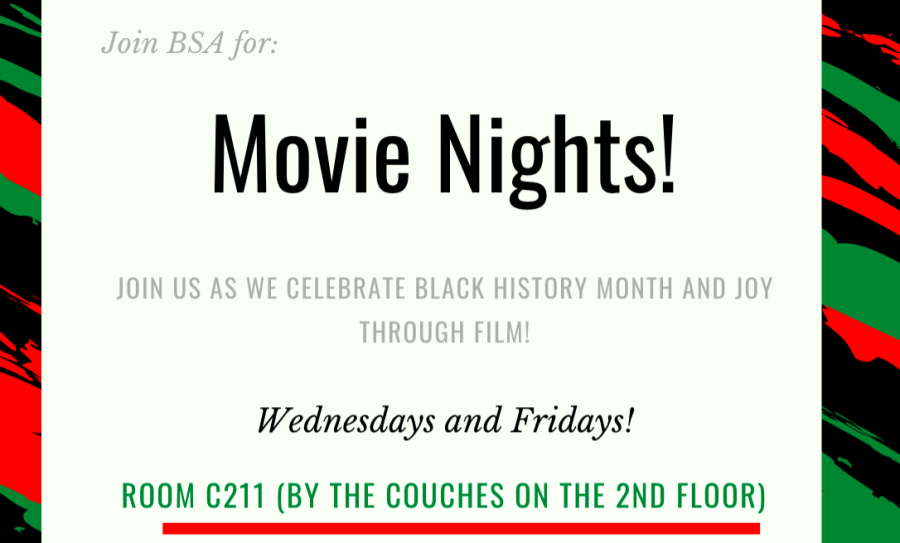 Starting Feb. 9, the Black Students’ Association will showcase movies throughout Black History Month.