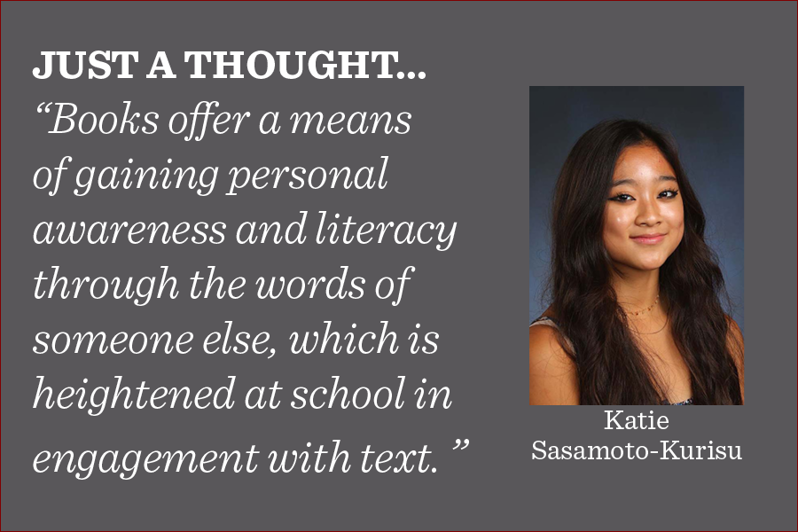 Reporter Katie Sasamoto-Kurisu argues that the banning of books in schools prevents the learning from diverse perspectives necessary for true education.