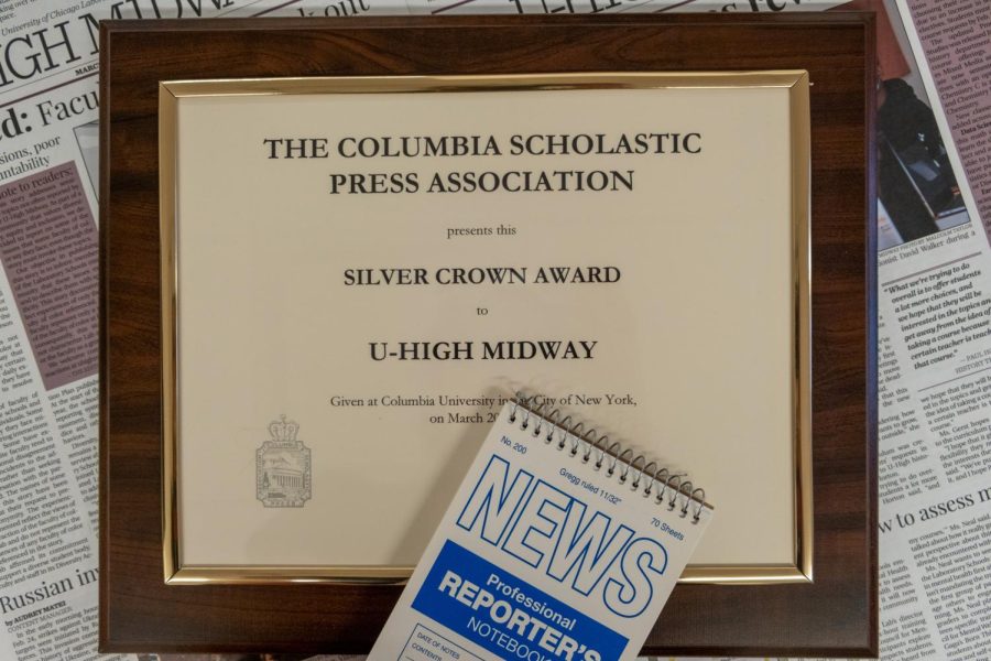 The U-High Midway received the Silver Crown Award in the hybrid category from the Columbia Scholastic Press Association.