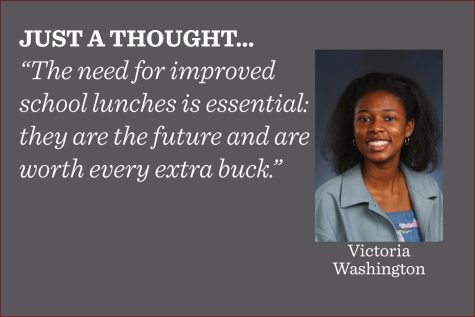 Schools must work towards providing healthier school lunches for students, writes reporter Victoria Washington.  