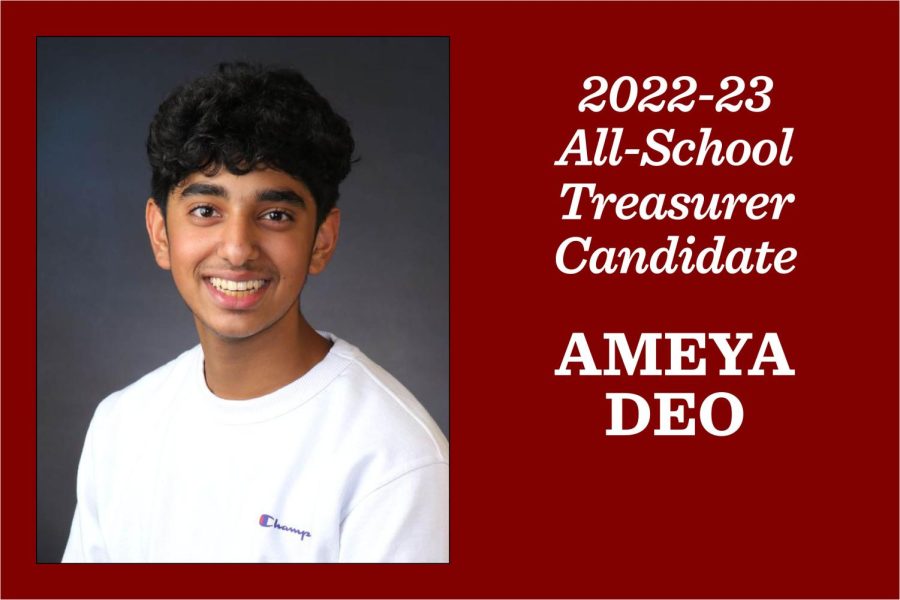 Ameya Deo: Candidate for treasurer