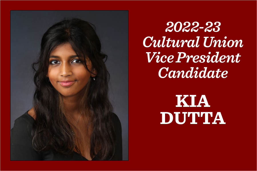 Kia Dutta: Candidate for Cultural Union vice president