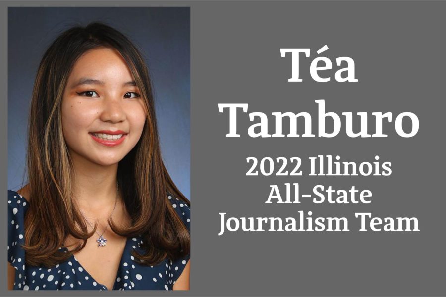 Téa Tamburo, the U-High Midways deputy managing editor, was selected to the 2022 All-State Journalism Team by the Illinois Journalism Education Association.