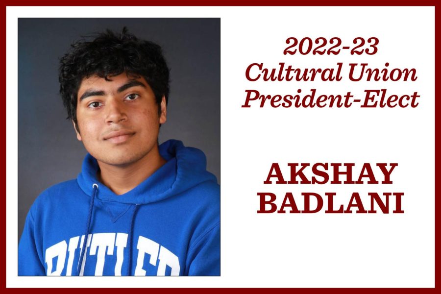 Akshay+Badlani%2C+Cultural+Union+president