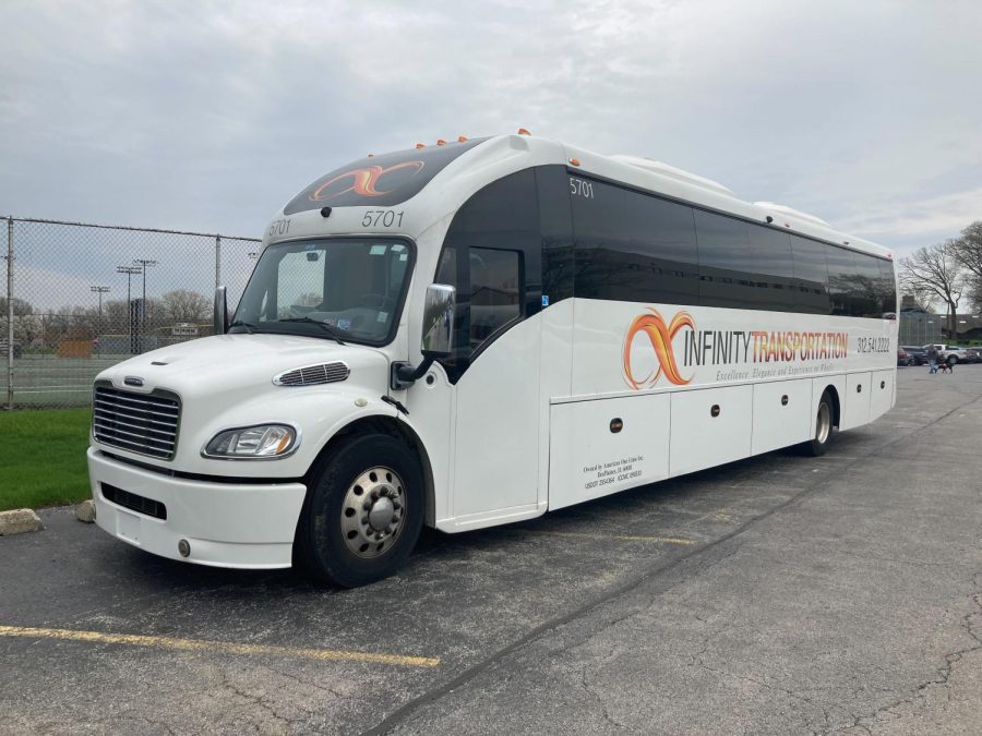 While riding a similar bus from the same company, the U-High baseball team was involved in a vehicle collision April 25 when returning from practice.
