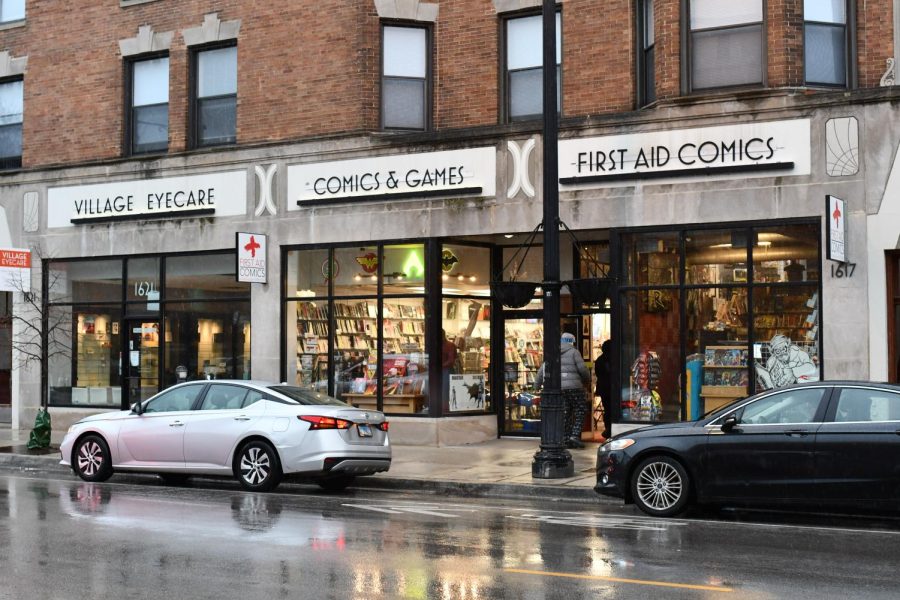 The First Aid Comics storefront is located at 1617 E. 55th St. 