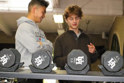 Juniors Carter Chang (left) and Leyton Mueller (right) attend the U-High Health and Fitness club. 