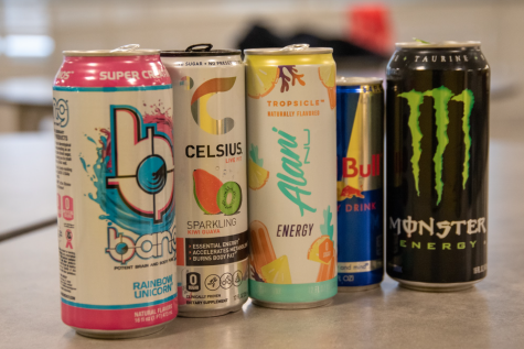 Bang Energy, Celsius, Alani Nu Energy, Red Bull and Monster are examples of popular energy drinks. Frequent consumption of these drinks can result in high blood pressure, irritability and caffeine addiction. 