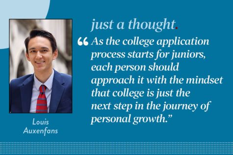 Those entering the college admissions process should change their mindset from wanting to attend a highly selective school to prioritizing what school will provide the best experience as the next step of personal growth. 