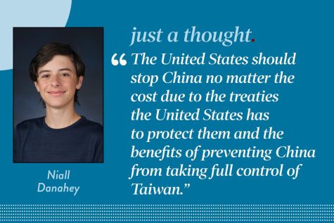 Niall Danahey argues that the United States must uphold treaties and other agreements to defend Taiwan to prevent economical harm to the United States.
