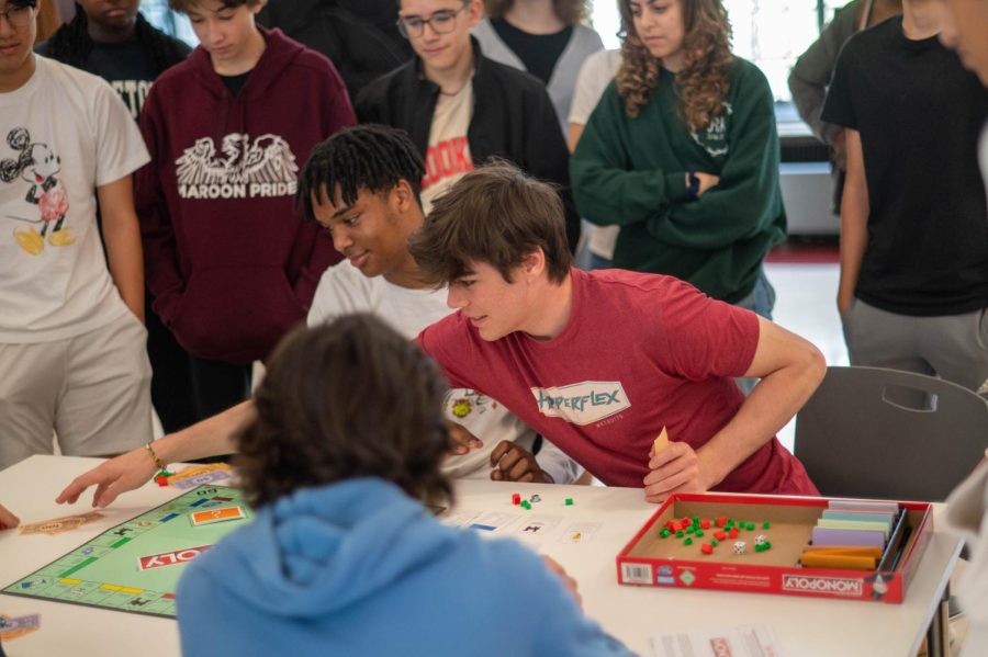 U-High students learn about Social Justice through a Monopoly themed workshop. 
