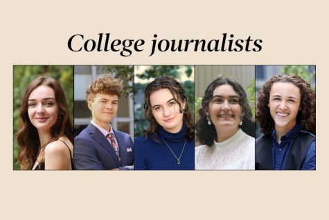Alumni Ella Beiser, Andrew Burke-Stevenson, Amanda Cassel, Andrada Nicole and Malcolm Taylor are student journalists. Some of them work on their college school newspaper and some are involved with journalism programs outside of school.