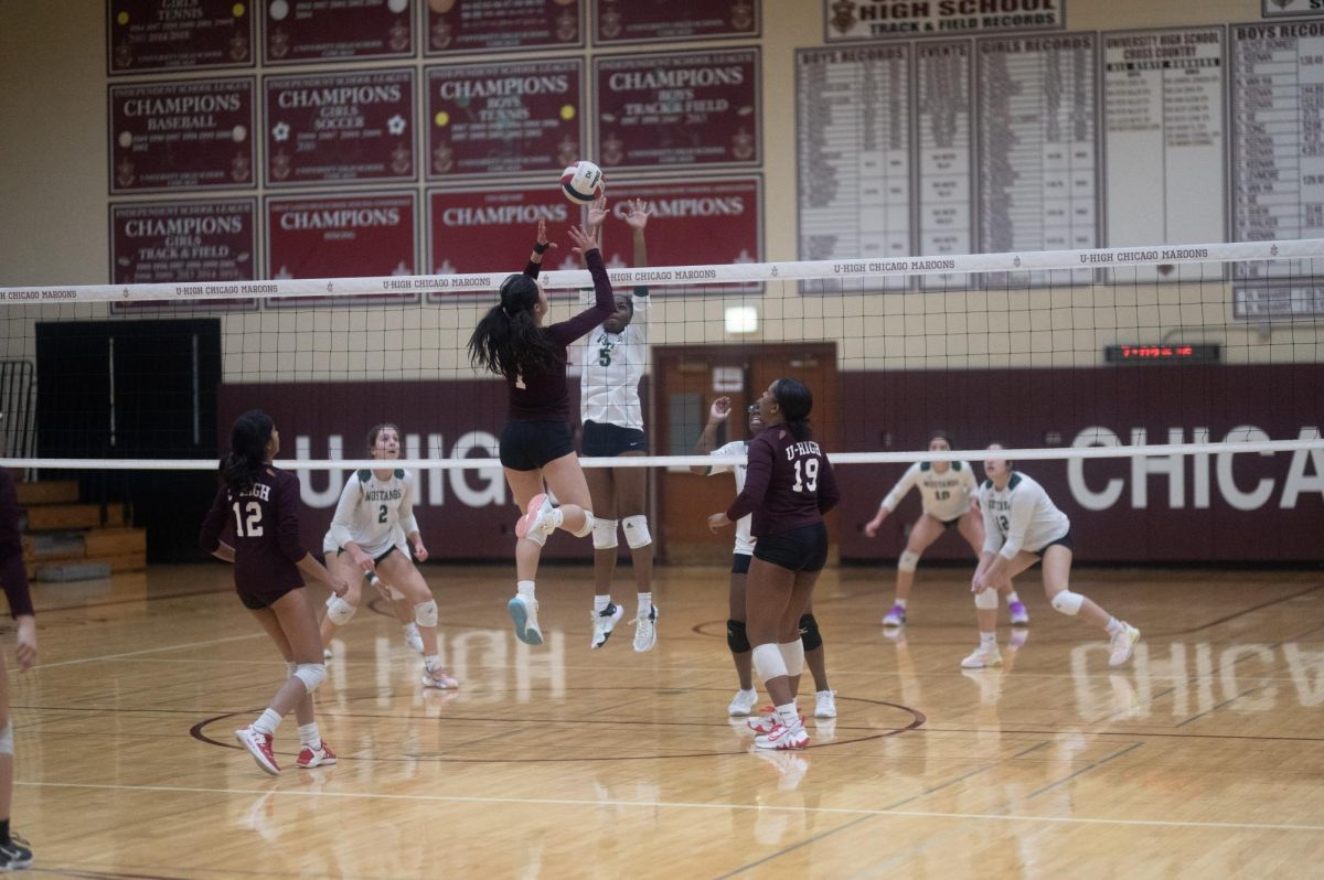 The volleyball team ended its 2023 season with an 18-13 record after competing in the IHSA sectional semifinals at Southland College Prep on Oct. 30, where Kankakee’s Bishop McNamara High School beat the Maroons 2-0.
