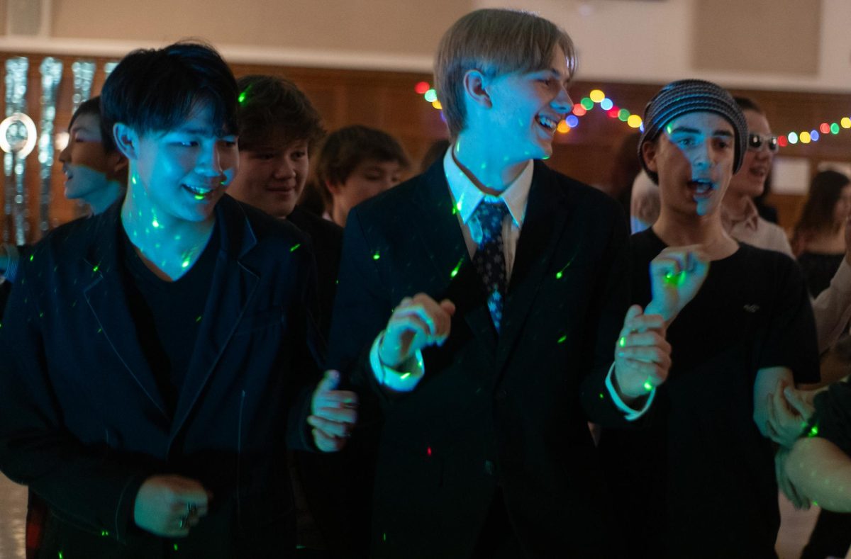 At the winter-themed dance, ninth graders sway to the music in C116. The event was hosted by the Class of 2027 Student council, and, despite limited attendance, the ninth graders enjoyed spending time with their friends.