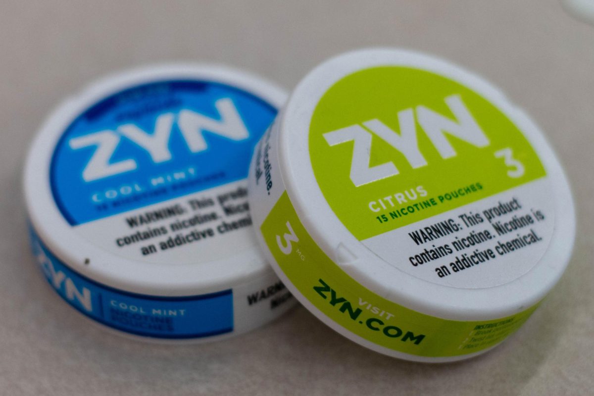 Zyn+pouches+are+oral+nicotine+products+that+users+put+under+their+upper+lip%2C+visually+concealing+them.+They+come+in+flavors+ranging+from+citrus+to+coffee.+In+Illinois%2C+a+person+must+be+21+to+purchase+any+tobacco+or+nicotine+products.+All+flavored+liquid+nicotine+products+are+illegal+in+Cook+County.+However%2C+Zyn+patches+are+not+liquid+until+moistened+in+the+user%E2%80%99s+mouth.