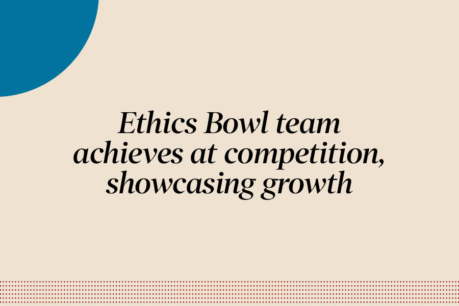 The Ethics Bowl team recently competed in the Chicago High School Regionals, where the team placed second overall and first in average number of points scored.