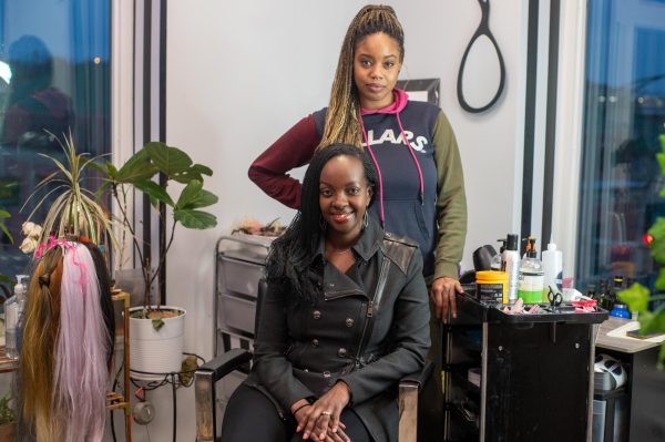 To provide a commercial salon space, Sheila Dantzler works closely with stylists including Savanna Finely to create a positive work environment. She believes creating work environments like the Suites will inspire the entrepreneurs of Bronzeville.