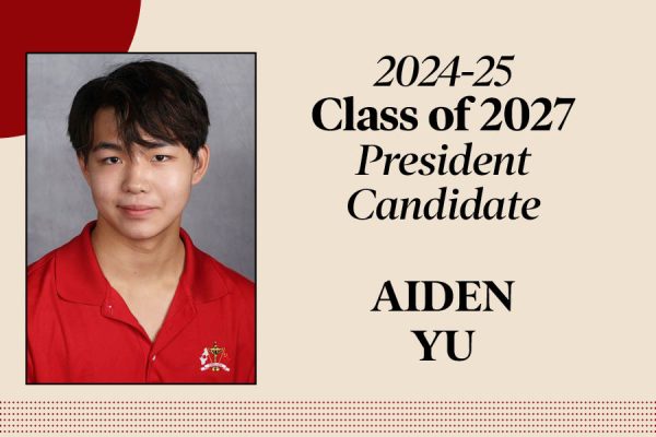 Aiden Yu: Candidate for Class of 2027 president