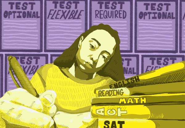 TESTING TENSION. Recently, multiple colleges have brought back standardized testing requirements. Though these colleges are not the first to do so, the news has prompted some students to rethink their approach to testing.