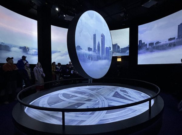 Flyover Chicago, a 4-D experience of the city of Chicago, opened on March 1 with adult tickets costing $24.95 and tickets for children 13 and under costing $14.95. The event starts with a short movie played in a round theater.