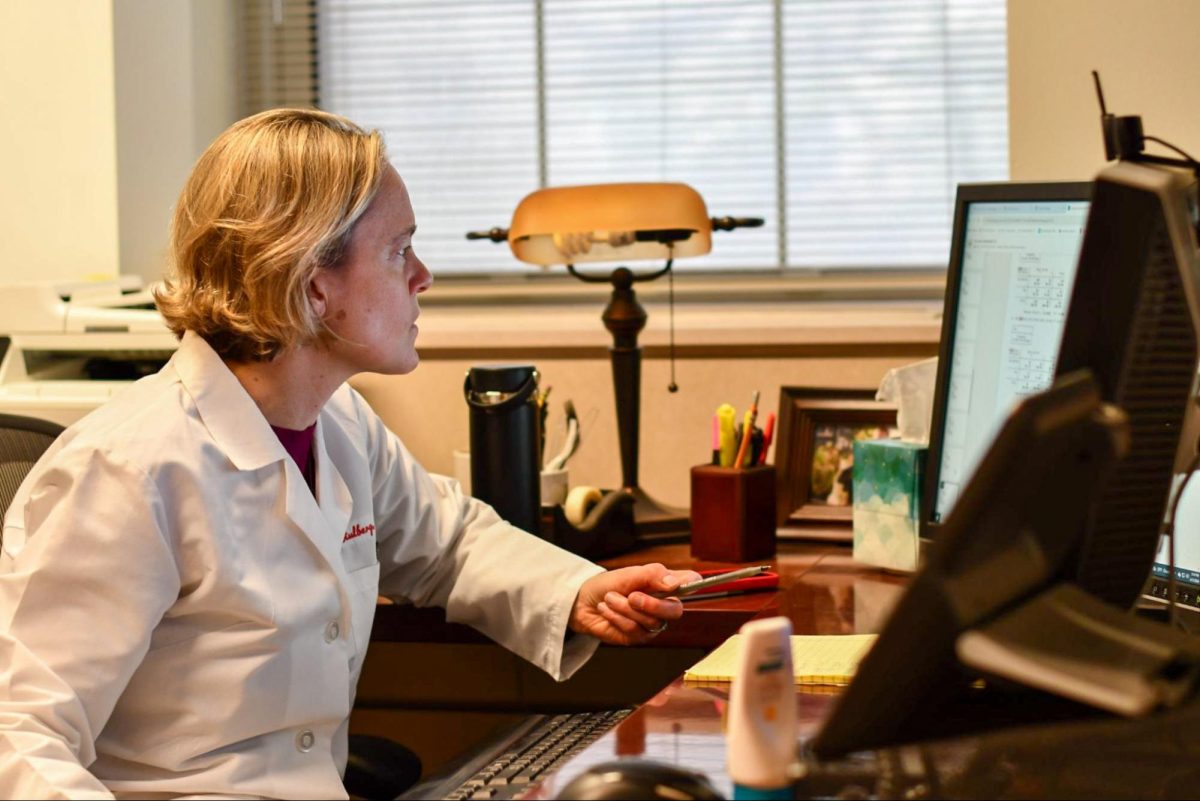 TIRELESS EFFORT: At work in her office, Debra Stulberg researches womens access to healthcare medication. Dr. Stulberg said she hopes and expects healthcare for women to be more accessible, with her project Expand Mifepristone, in the future. 
