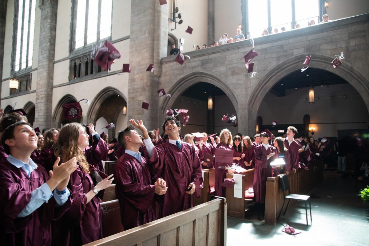 After reminiscing with fond memories, Class of 2024 graduates in Rockefeller Chapel