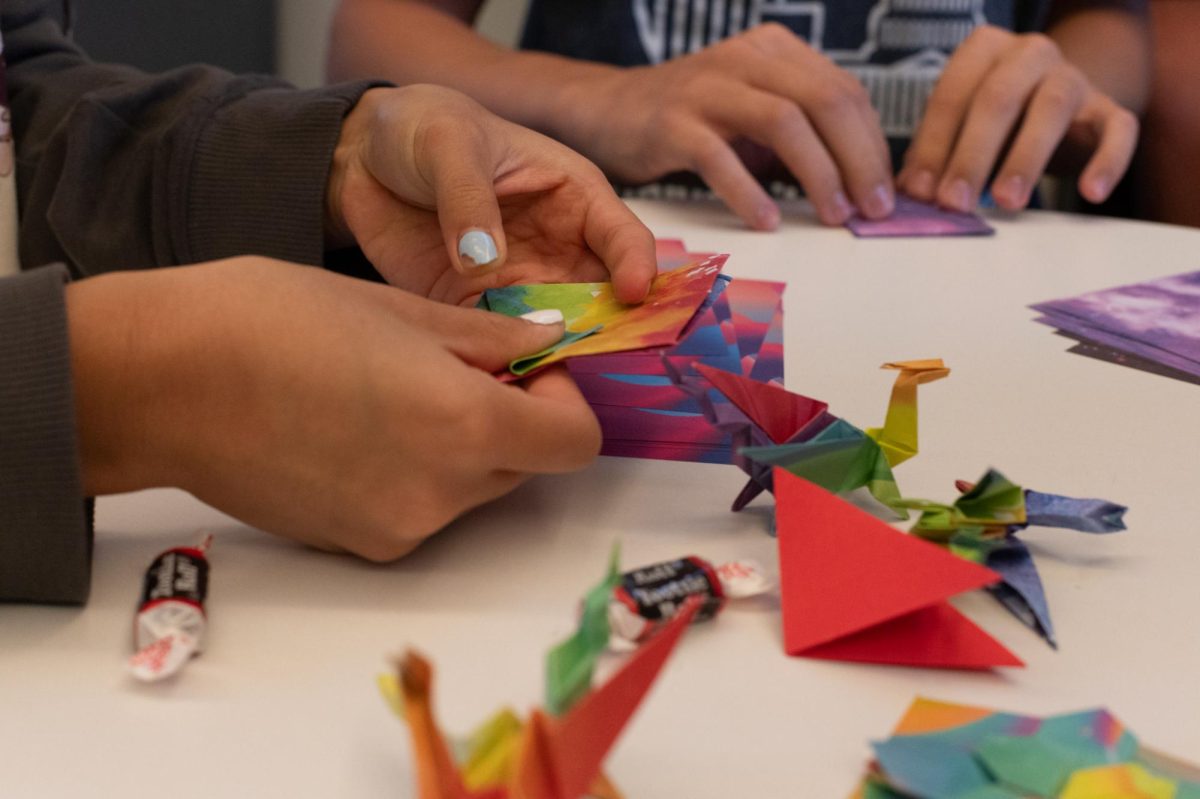 Students founded the new Origami Club to serve as a relaxing, mindful workspace. It meets Mondays in the library classroom.