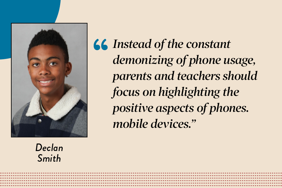 Assistant Editor Declan Smith argues that phone usage should be accepted and utilized instead of looked down upon. 