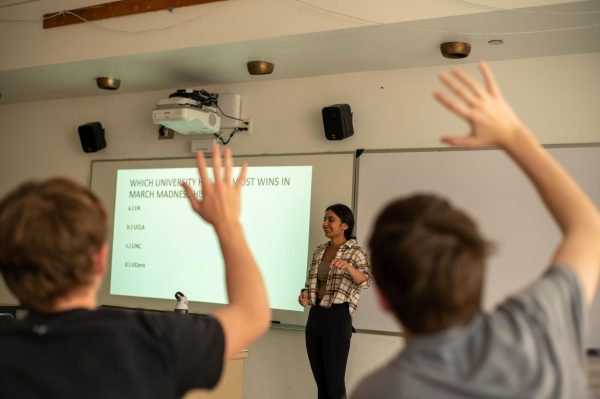 Sonakshi Mutreja hosts a workshop during Social Justice Week last year. The form for this year's Social Justice Week workshop proposals is open until February 24th.