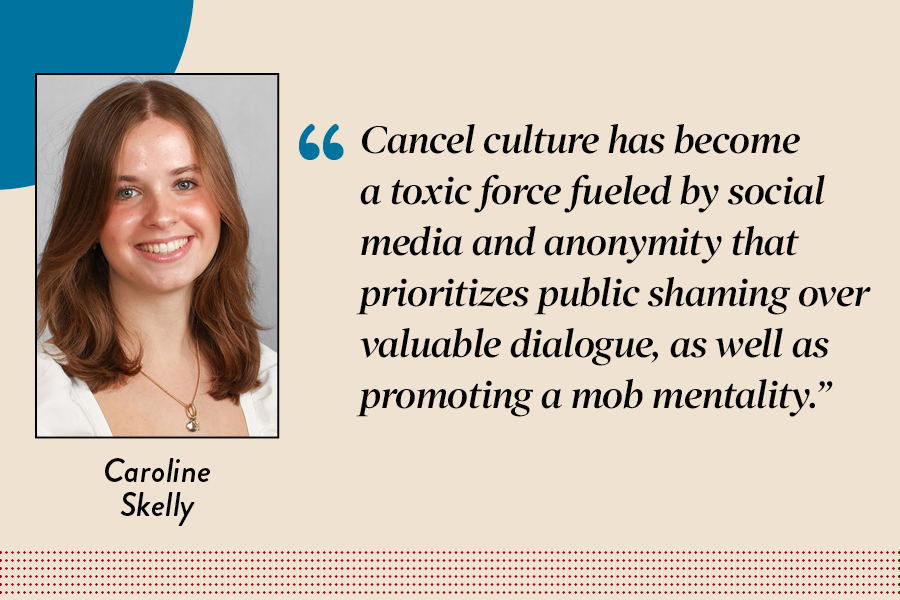 Audience Engagement Editor Caroline Skelly argues that cancel culture is harmful towards society and argues it perpetuates public shaming.