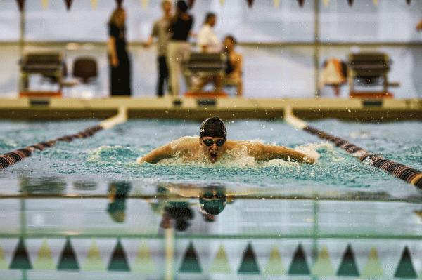 On Feb. 28, the boys swimming and diving season ended. Senior Sebastian Gans advanced to the IHSA State Swimming and Diving Championship meet at the FCM Aquatics Center in Westmont. Sebastian and other swimmers, Sam Oyler, Simon Gans and Jeffrey Wang broke school records. 