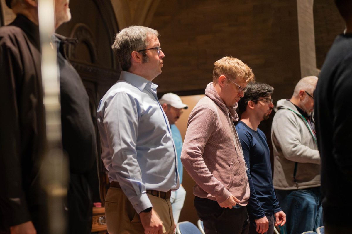 English teacher Colin Rennert-May rehearses with his choir Chicago Chorale. For as long as he's been teaching English at U-High, Mr. Rennert-May has also been a member of an amateur choir. He appreciates being able to pursue singing without professional anxiety, simply out of love for the activity.