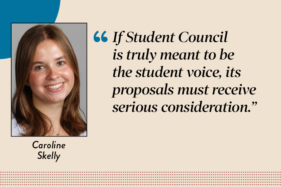 Sports Editor Caroline Skelly argues that faculty committees should collaborate with Student Council so student proposals are taken seriously. 